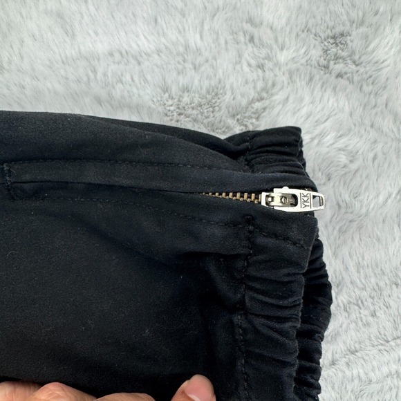 Joe's Jeans Sienna Coated Joggers Womens Small Black High Rise Stretch Tapered - Picture 8 of 9